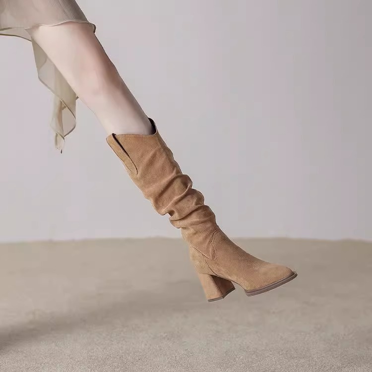 长靴女2025秋冬新款堆堆靴