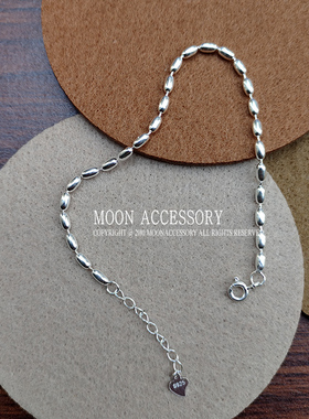 小米粒碎银叠戴设计手链925银