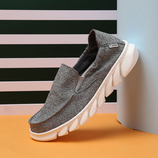 汤姆斯男鞋 老北京一脚蹬舒适软底潮鞋 夏季 帆布鞋 透气休闲鞋 Tt&Mm