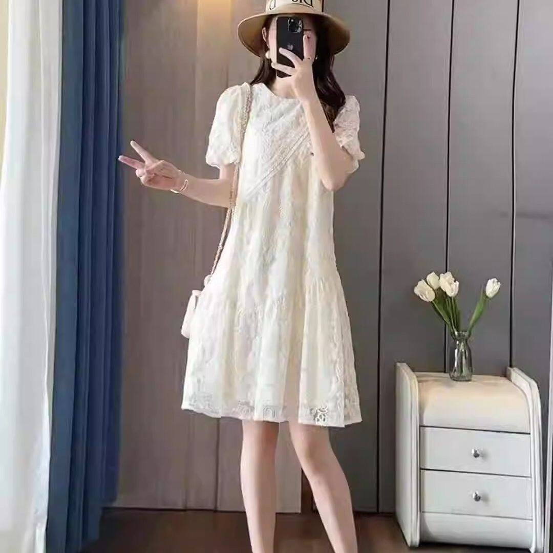 法式高级感小资蕾丝连衣裙一眼惊艳夏季新款时尚独特漂亮百搭短裙