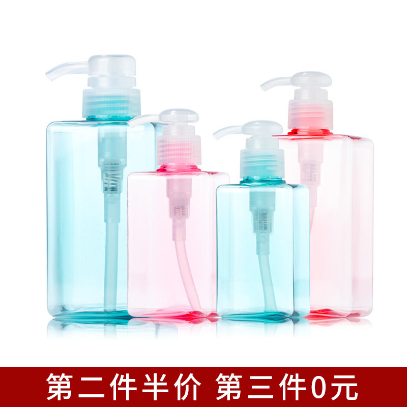 大容量乳液四方瓶洗发水沐浴露补充装浴室用空瓶洗手液按压瓶酒店