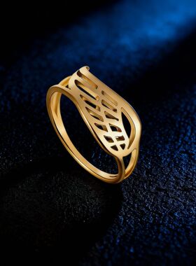 欧美不锈钢轻奢复古翅膀戒指女小众不掉色时尚手饰高质感