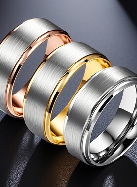 钛钢戒指嘻哈高级感不掉色小众设计男女ins欧美不锈钢手饰潮流