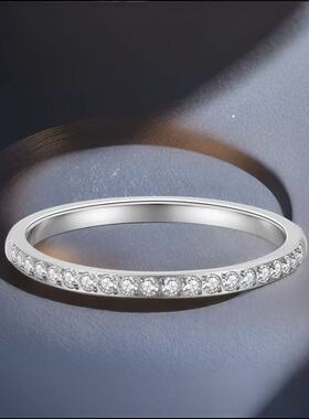 钛钢戒指女款不掉色ins风镶钻戒环简约指环不锈钢戒指饰品