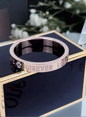 钛钢戒指女小众高级感不掉色欧美冷淡ins不锈钢戒指饰品手饰