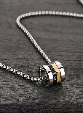 小蛮腰钛钢吊坠男士潮牌百搭毛衣链高级感男生酷配饰时尚潮流款