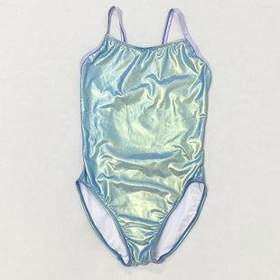 666折扣 无胸垫 女连体竞速三角连体泳衣银蓝逸韵温泉游泳训练泳装