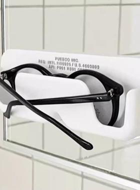 新品 日本PUEBCO眼镜收纳盒 工业风铸铝眼镜架带背胶多用途置物架