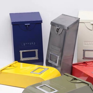 新品 日本dulton金属信箱复古挂墙信报箱家用信件邮箱收纳盒碧玺