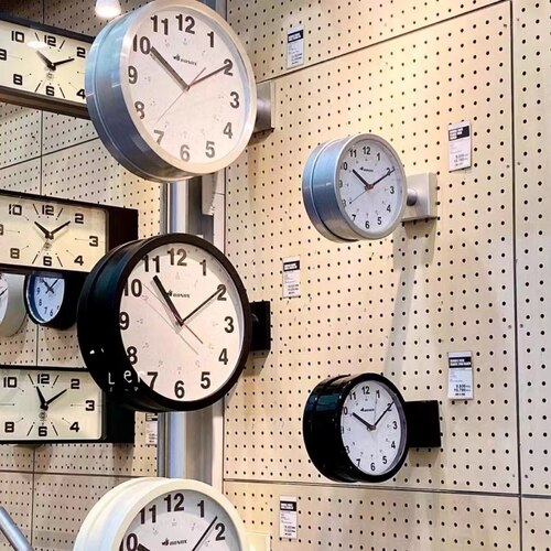 |新品包邮| 日本dulton金属可旋转双面壁挂钟车站时钟两面台钟表 - 封面