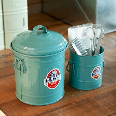 Dulton日本复古金属收纳桶桌面