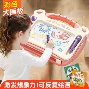 儿童磁性画板家用彩色大画板宝宝涂鸦绘画可擦写婴幼儿玩具写字板