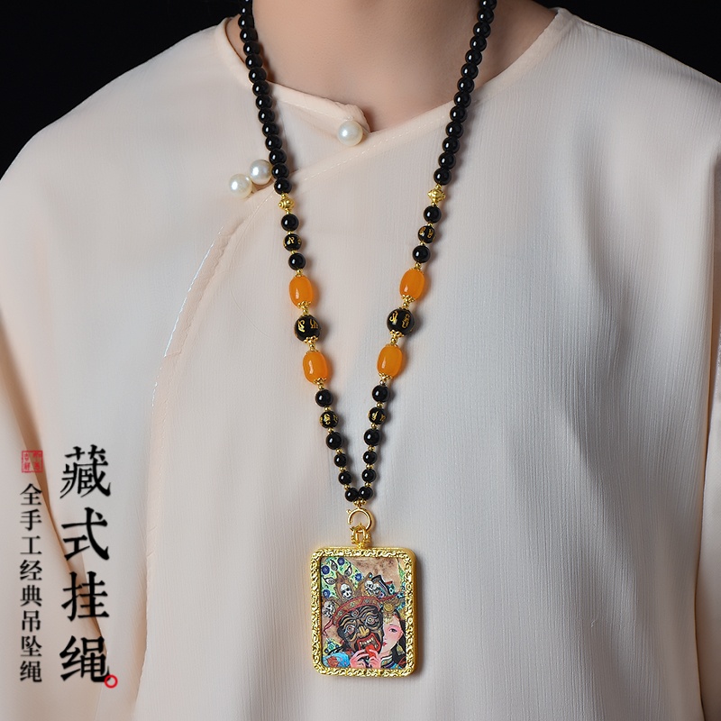 五爷唐卡水晶珠链泰国佛牌挂脖链