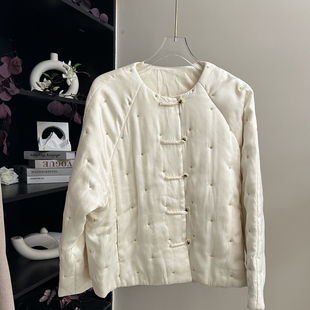 小雪家【璀璨星光2.0】新中式立领莱赛尔刺绣夹棉加厚绵羊毛外套