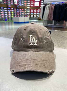 球星MLB男女同款时尚做磨破旧软顶棒球帽复古鸭舌帽3ACPVV34N