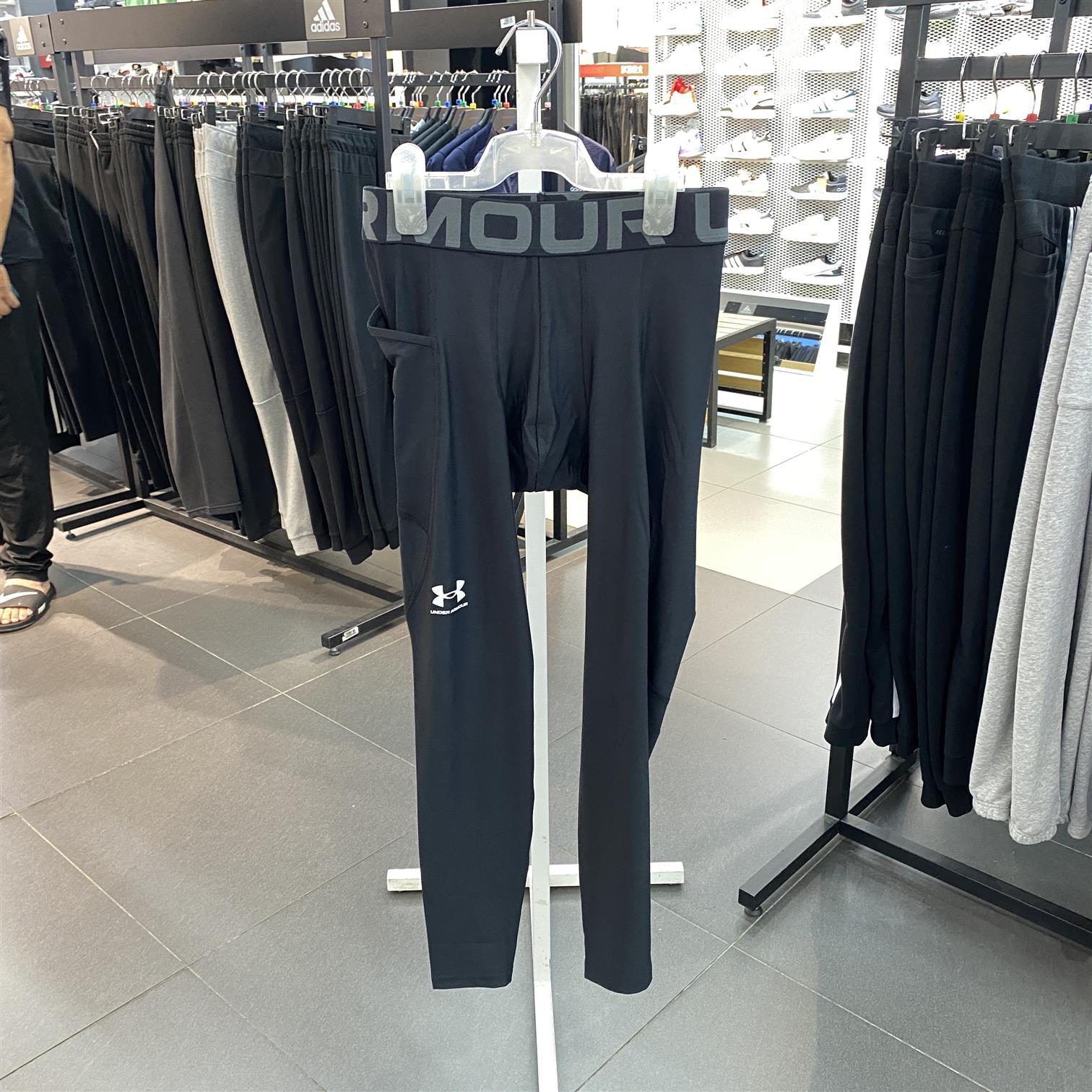 球星新款男士运动训练高弹健身裤冬训保暖排汗紧身长裤 1361586