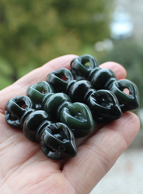 天然和田玉降魔杵吊坠项链