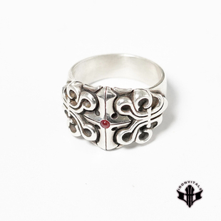 铁心银饰手工原创男士指环925纯银“熔合”戒指个性潮流时尚饰品