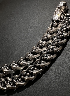 原创设计手链铁心银饰925银男士