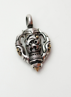 铁心银饰男士925银原创设计吊坠