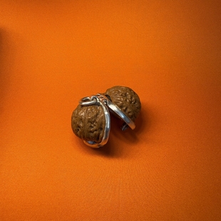 铁心银饰 原创设计 925纯银文玩核桃吊坠  限量半孤品“铁核”