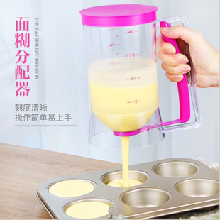 面糊分配器纸杯蛋糕章鱼小丸子漏斗液体蛋糊分配器均匀可控量杯