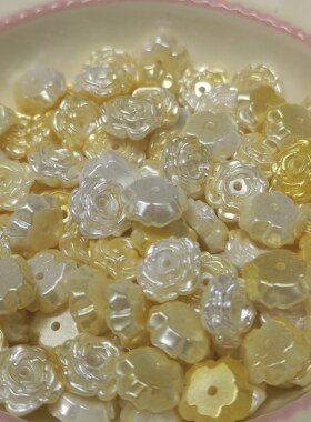 23g装大约100个卡10中孔双色渐变玫瑰花保中孔不保数量66-014