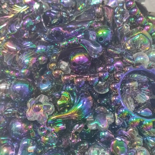 （15元包邮）100g透黑全UV电镀混主透色79-053