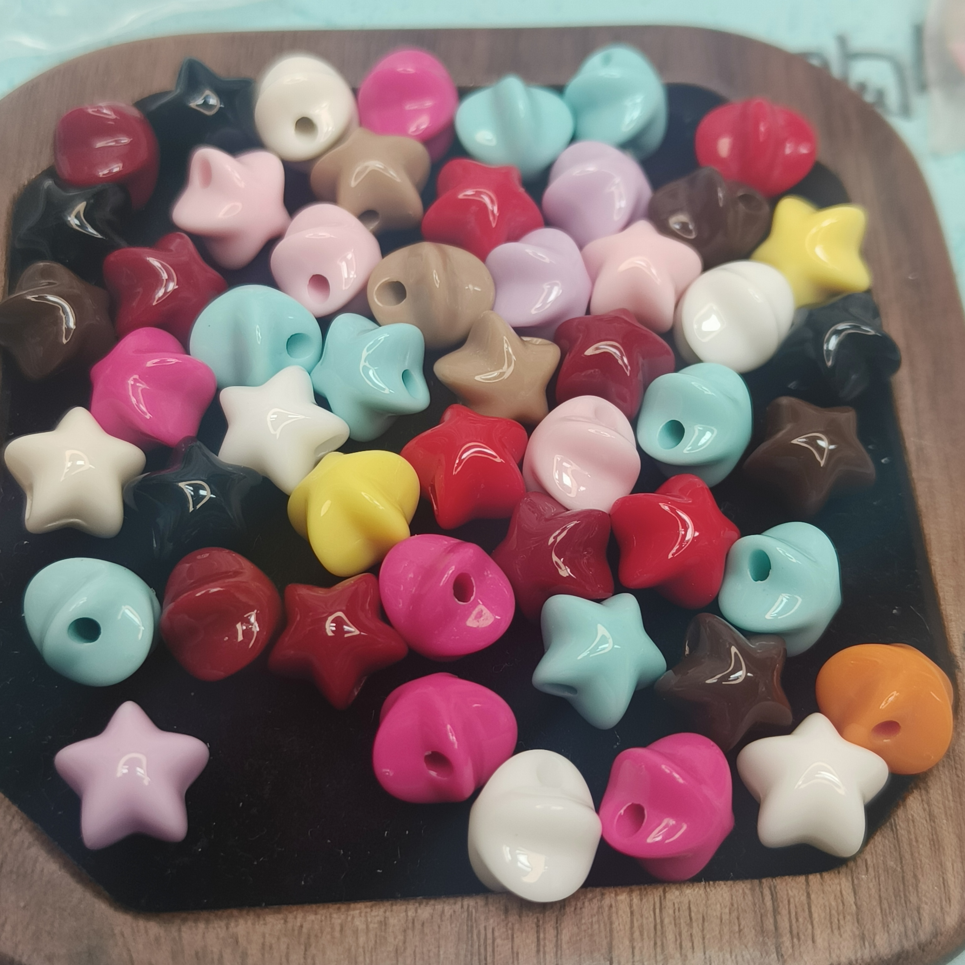 （9.9元包邮）63-003卡10本色五角星50颗