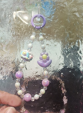 （15元包邮）一条手机链紫色手机链001