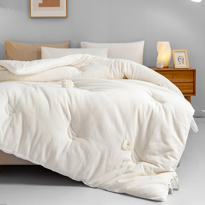 原棉冬被春秋大豆纤维提花棉