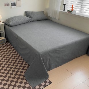 100全棉水洗棉纯棉床单件单人双人夏季 被单a类三件套可定制尺寸