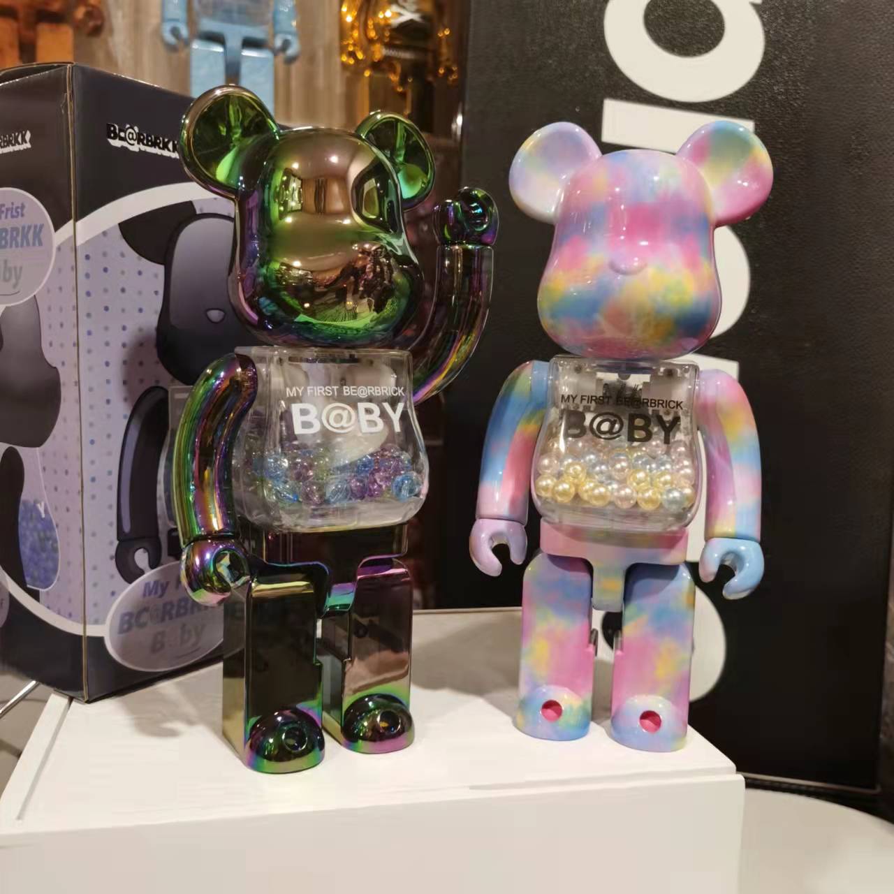 BEARBRICK400%电镀炫彩千秋my first baby积木熊暴力熊网红摆件 模玩/动漫/周边/娃圈三坑/桌游 潮玩盲盒 原图主图