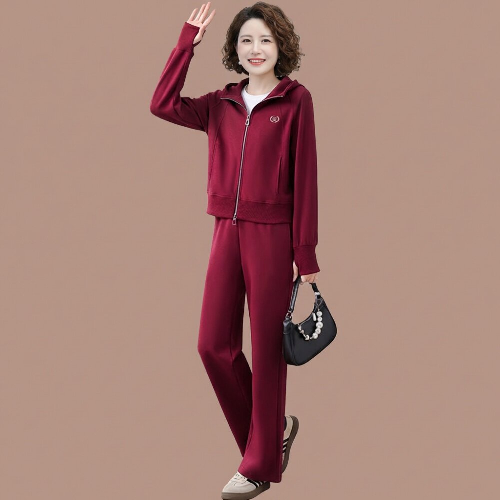 2026新款衣服女中年妈妈春装显年轻时尚休闲套装运动服洋气三件套
