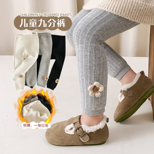 男女童冬季保暖裤羊绒加厚小中童连裤袜女童打底裤婴儿加绒棉裤子