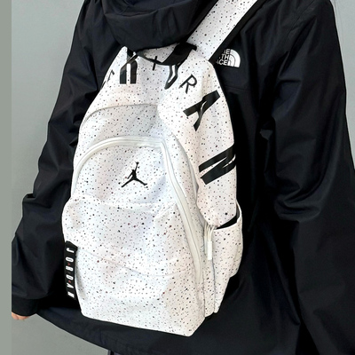 NIKE耐克JORDAN满天星双肩背包学生书包运动AJ电脑男女HA6473-100