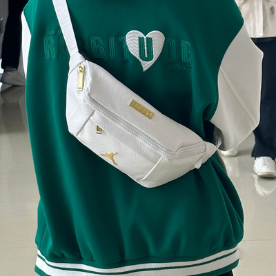 NIKE耐克皮革蛇皮纹男女腰包