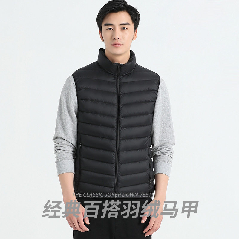男士羽绒服马甲男式轻薄款2025年冬新款背心坎肩休闲百搭立领外套