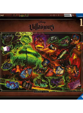 现货德国Ravensburger1000片进口拼图迪士尼反派人物-Horned King