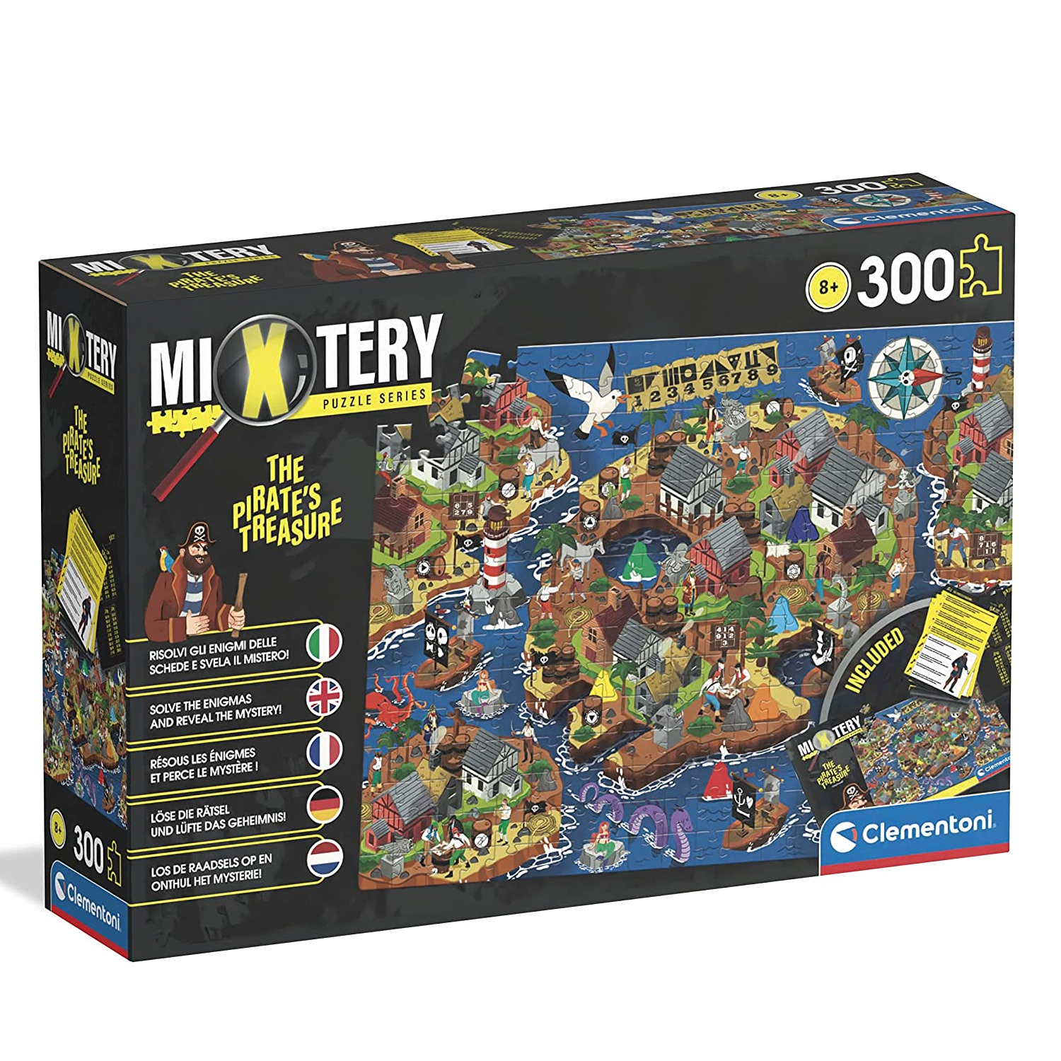 意大利Clementoni进口拼图 8岁儿童益智拼图 海盗的宝藏 300片