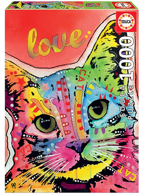 现货包邮 西班牙Educa 1000片 E19257 益智成人进口拼图 猫咪的爱