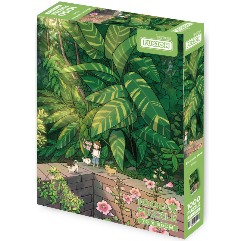botop fusion 1000片 盛开的丛林花 益智有趣成人拼图蓝卡 可裱框
