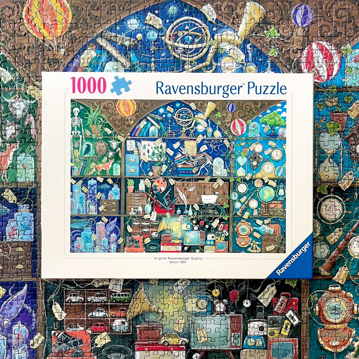 德国Ravensburger原装进口益智儿童成人拼图1000片珍奇屋曲奇小镇