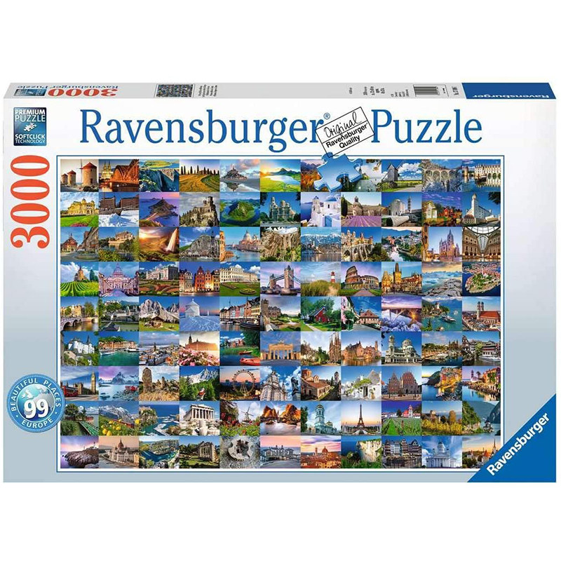 现货包邮 德国Ravensburger 3000片 进口拼图 欧洲的99处美景