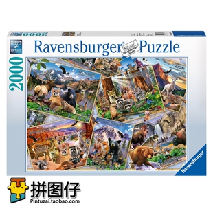 德国Ravensburger进口拼图2000片公园明信片益智减压拼装玩具礼物