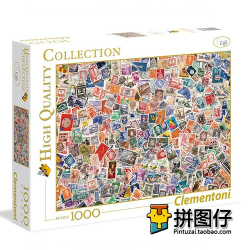 现货包邮意大利Clementoni邮票1000片进口减压益智高难度拼图玩具