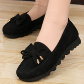 居家防滑女鞋 舒适单鞋 妈妈鞋 老北京布鞋 上班鞋 中老年平底黑色工作