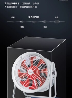 浙江沈力公司出品SF岗位式移动轴流风机220/380V强力大功率换气扇