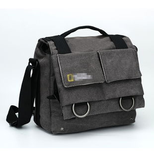 国家地理帆布摄影包斜挎索尼单肩背 差休闲佳能防水单反相机包 包邮