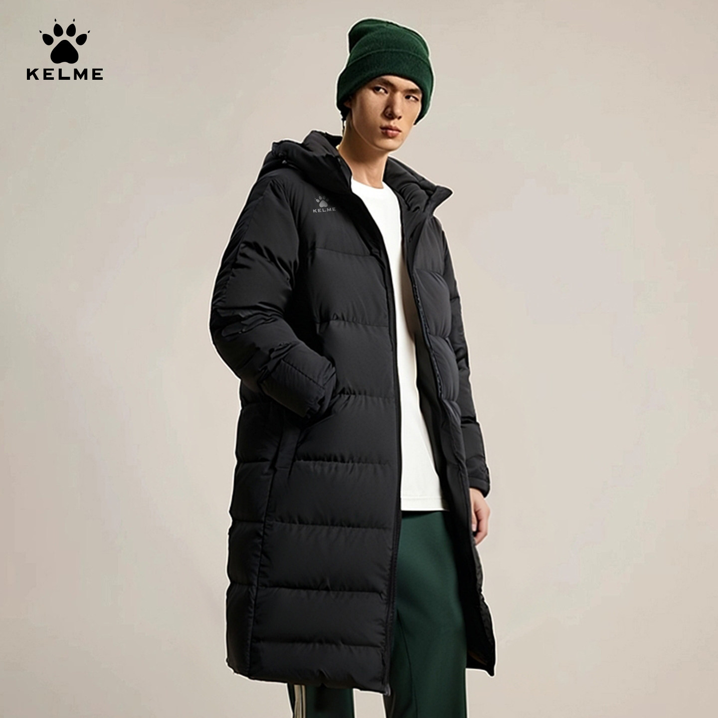 新款卡尔美保暖棉衣秋冬运动棉服长款过膝连帽加厚保暖外套正品,户外/登山/野营/旅行用品,保暖棉衣,淘宝优惠券,粉丝福利购,淘宝优惠卷